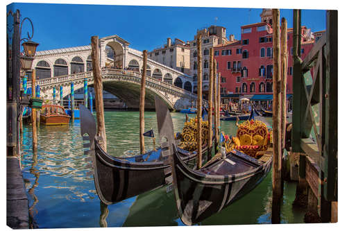 Obraz na płótnie Venice Gondola at Rialto bridge