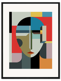 Gerahmter Kunstdruck Porträt einer Frau