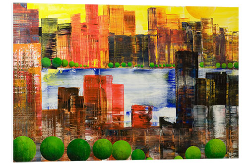 Tableau en PVC Skyline City, abstract