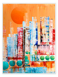 Wall print  Skyline New York, abstract - Gerhard Kraus