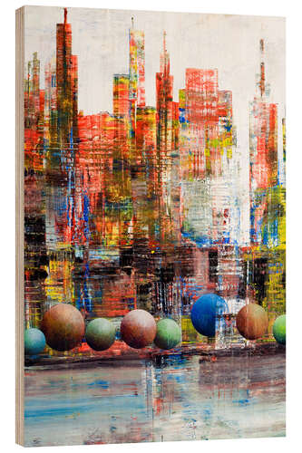 Tableau en bois Manhattan, abstract