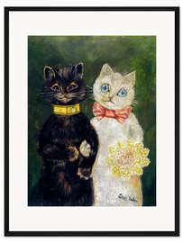 Gerahmter Kunstdruck Katzenhochzeit - Louis Wain