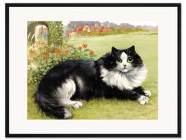 Gerahmter Kunstdruck Ruhepause im Garten