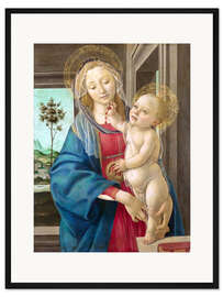 Gerahmter Kunstdruck Madonna mit Granatapfel