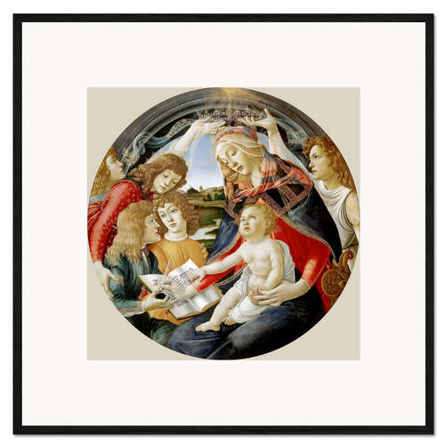 Plakat artystyczny premium w ramie Madonna of the Magnificat