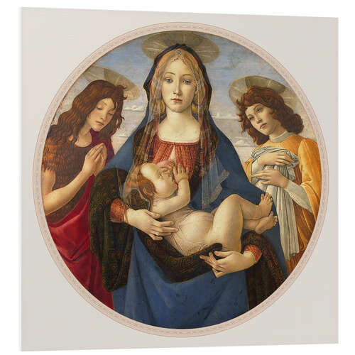 Foam board print Madonna with Jesus