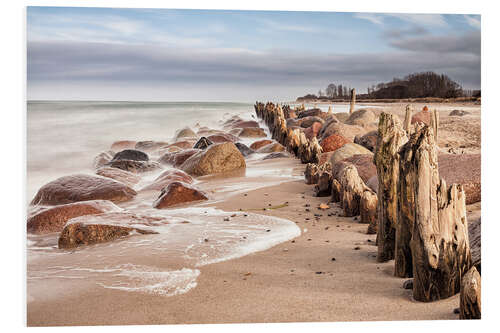 PVC-taulu Groyne and stones on shore of the Baltic Sea