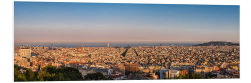 Foam board print Barcelona panorama