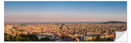 Självhäftande poster Barcelona panorama