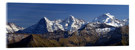 Tableau en verre acrylique  Panorama sur l&#039;Eiger, le Mönch et la Jungfrau - Gerhard Albicker