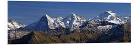 Foam board print Eiger , Mönch and Jungfrau Panorama