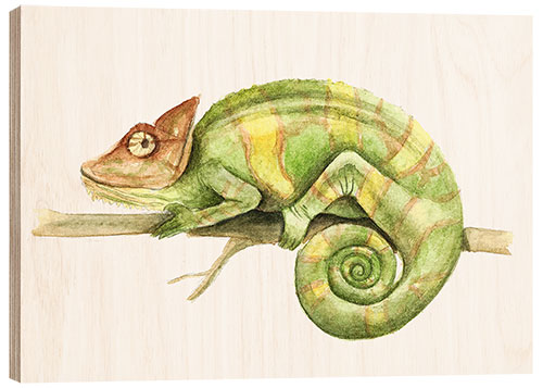 Wood print Chameleon