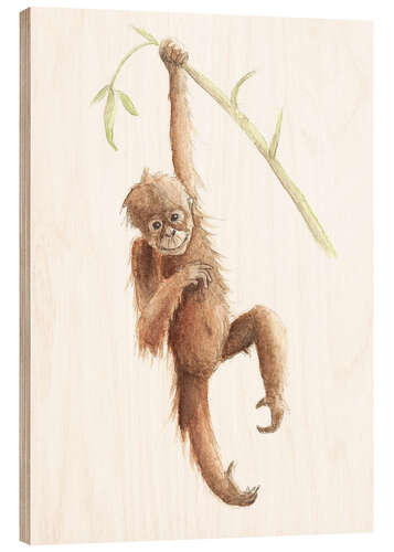 Wood print Monkey