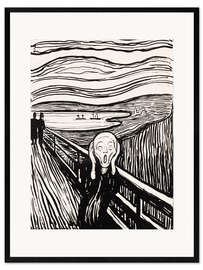 Innrammet kunsttrykk Skrik S/H - Edvard Munch