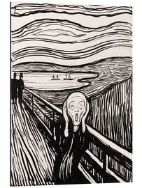 Magnettafel Der Schrei s/w