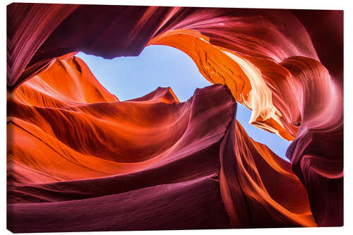 Canvas print Colorful sandstone formations at Lower Antelope Canyon