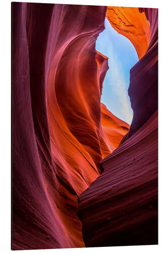 Tableau en aluminium Formation de grès à Lower Antelope Canyon