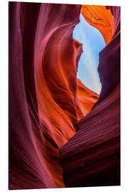 Quadro em alumínio Sandstone Formations at Lower Antelope Canyon