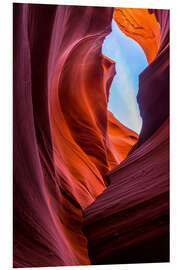 Print på skumplade Sandstone Formations at Lower Antelope Canyon