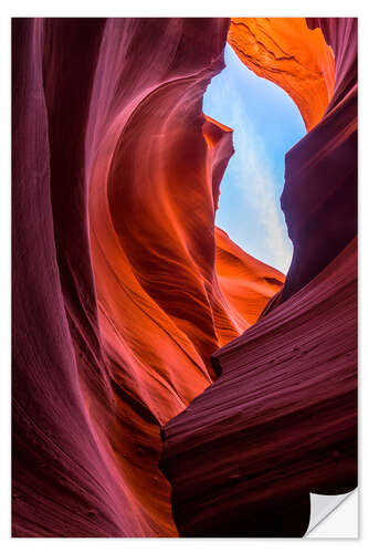 Vinilo para la pared Sandstone Formations at Lower Antelope Canyon