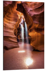 Aluminium print Beams in Upper Antelope Canyon