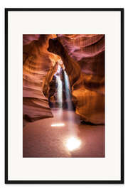 Gerahmter Kunstdruck Beams im Upper Antelope Canyon