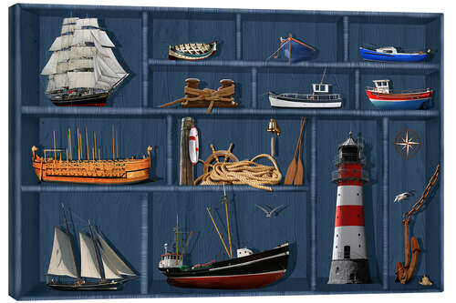 Canvas-taulu The maritime case cabinet