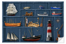 Sticker mural The maritime case cabinet