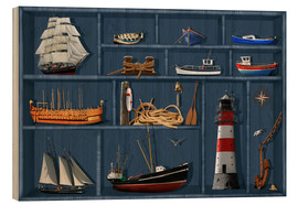 Stampa su legno  The maritime case cabinet - Monika Jüngling