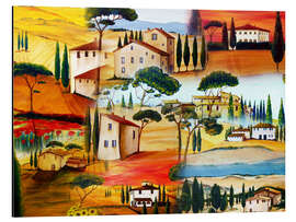 Magnettafel Toskana Collage