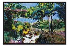 Gerahmter Kunstdruck Siesta im Garten 