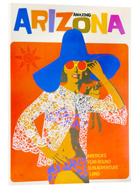 Tableau en verre acrylique  Amazing Arizona - Vintage Travel Collection