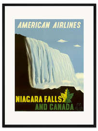 Gerahmter Kunstdruck American Airlines Niagara Fälle und Kanada