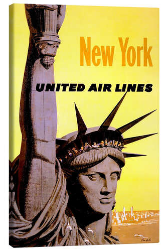 Canvas print New York United Air Lines