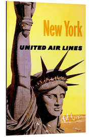 Magnettafel New York United Air Lines
