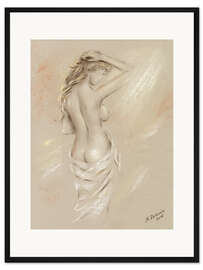 Gerahmter Kunstdruck Reizvolle Rundungen - Weiblicher Akt