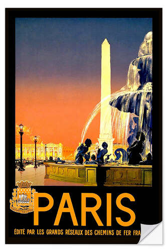 Selvklebende plakat Paris