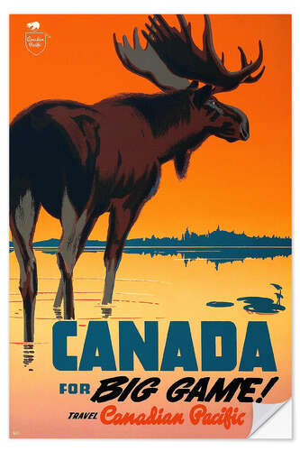 Wandsticker Canada for big game travel