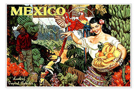 Póster  Mexico - Vintage Travel Collection
