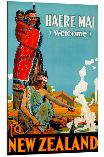 Aluminiumsbilde Haere Mai welcome to New Zealand 