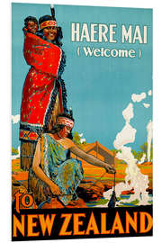 Foam board print Haere Mai welcome to New Zealand 