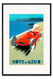 Gerahmter Kunstdruck Côte d'Azur, Französische Riviera