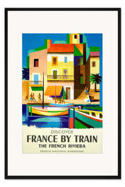 Gerahmter Kunstdruck Frankreich mit dem Zug - French National Railroads