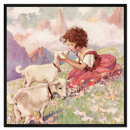 Gerahmter Kunstdruck Heidi
