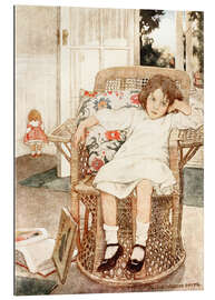 Tableau en plexi-alu Girl sitting upset in a chair 