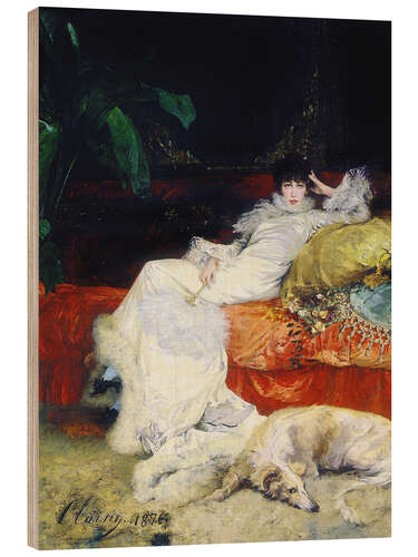 Holzbild Sarah Bernhardt 