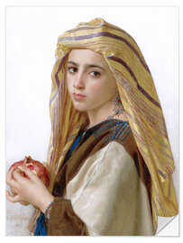 Wandsticker Mädchen mit Granatapfel