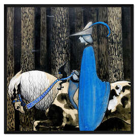 Gerahmter Kunstdruck Der blaue Reiter