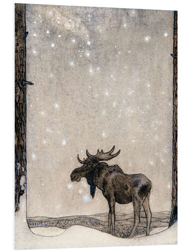 Foam board print Elk in the Snow