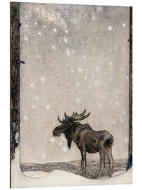 Magnettafel Elch im Schnee